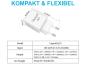Preview: Vapecell Steckernetzteil QC 3.0 USB 5V-3A / 9V-2A /12V-1.67A Quick Charge