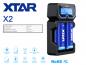 Preview: XTAR X2 Ladegerät 2-Slot mit integriertem Netzteil 240 VAC und Display