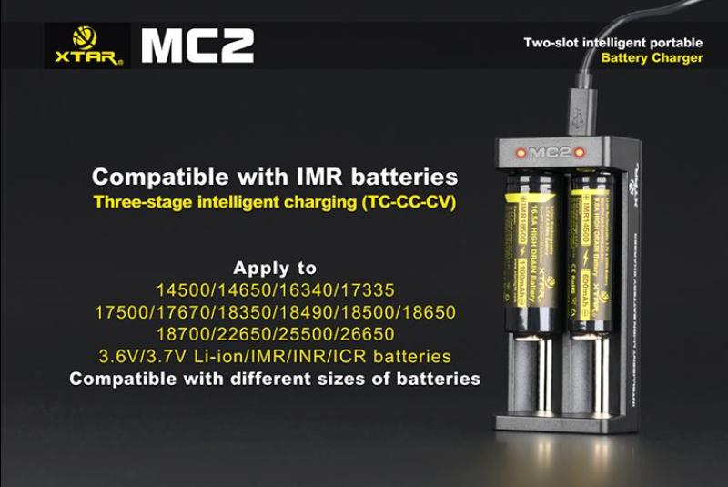 XTAR MC2 Ladegerät, 2-Slot