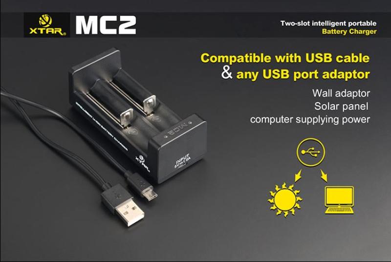XTAR MC2 Ladegerät, 2-Slot