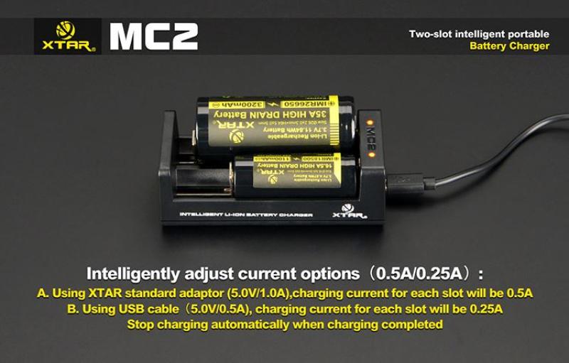 XTAR MC2 Ladegerät, 2-Slot