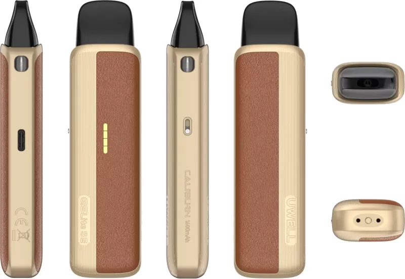 Uwell Caliburn G5 Lite SE Pod Kit 1600mAh Brown Leather Side