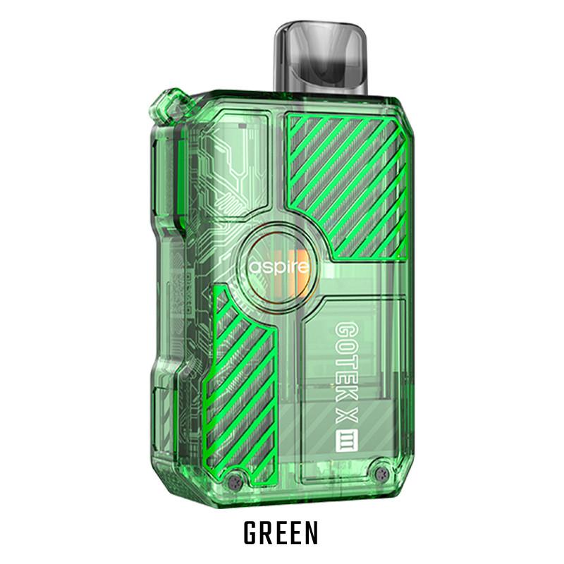 Aspire Gotek X 3 Kit 1200mAh 4.5ml Green