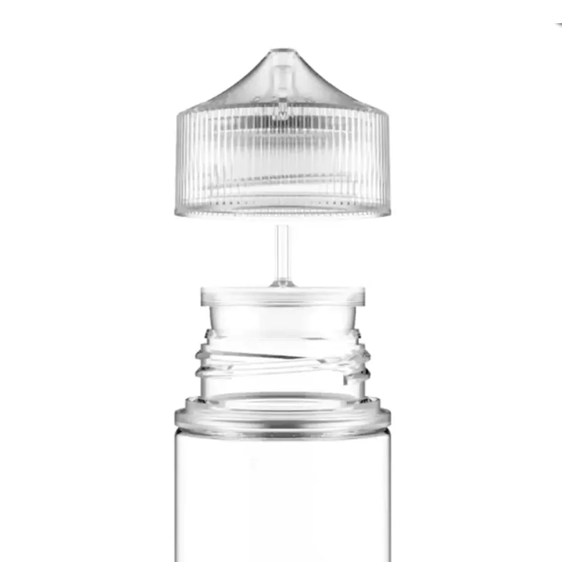 Chubby Gorilla Unicorn Flasche V3 - 120 ml Leerflasche (PET) mit Tröpfler-Spitze