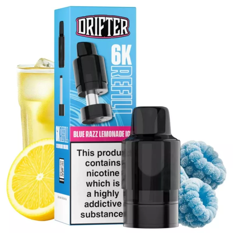 Drifter Bar 6000 Pod V2 - 20mg/ml 12ml Blue Razz Lemonade