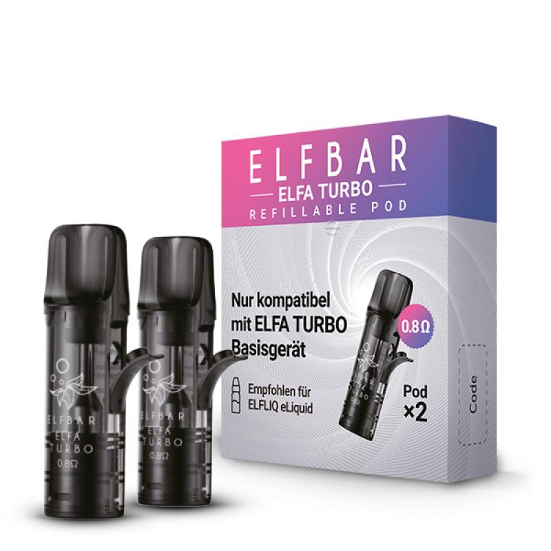 ELFBAR ELFA Pod TURBO 0.8 Ohm - Leerpod 2x 2ml zum selber füllen