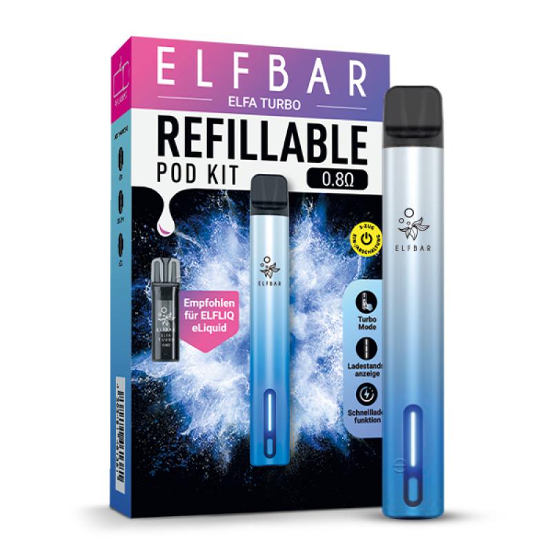 ELFBAR ELFA TURBO KIT 20mg/ml 550mAh 600 Züge Aurora Cyan