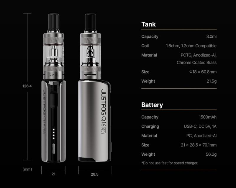 Justfog Q16 PRO Plus Kit 1500mAh 3ml