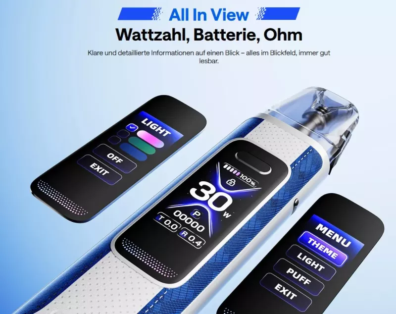 Oxva XLIM Pro 3 Kit 1500mAh alles im Blick