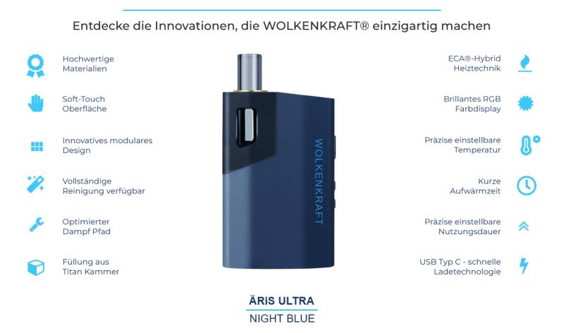 Wolkenkraft Äris Ultra Night Blue Vaporizer