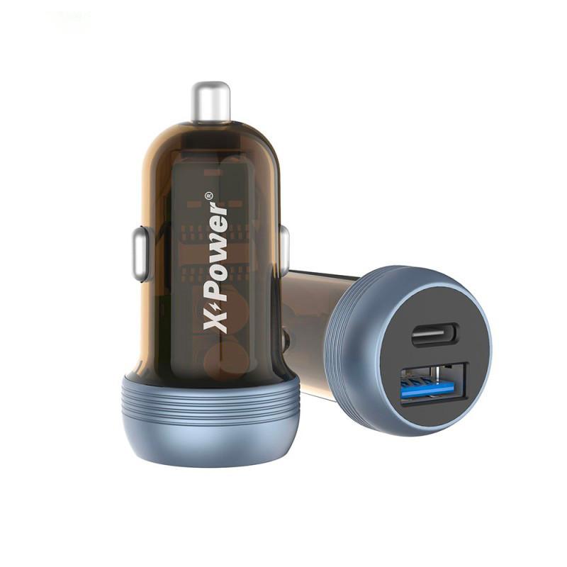 X Power Auto-Ladeadapter Zigarettenanzünder USB A und C