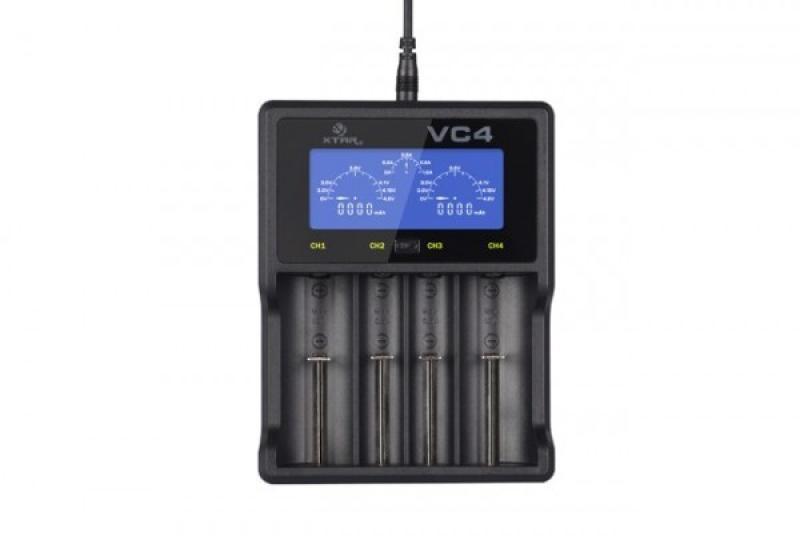 XTAR VC4, Ladegerät 4-Slot mit Display