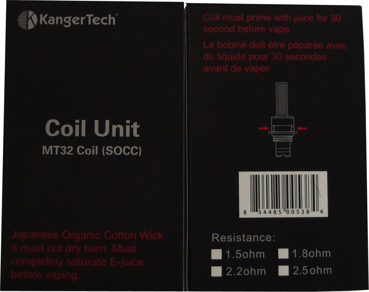 SOCC, 1.5 Ohm Ersatzverdampfer Kangertech, Packung zu 5 Stk.