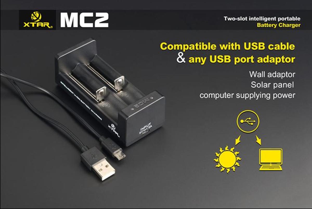 XTAR MC2 Ladegerät, 2-Slot
