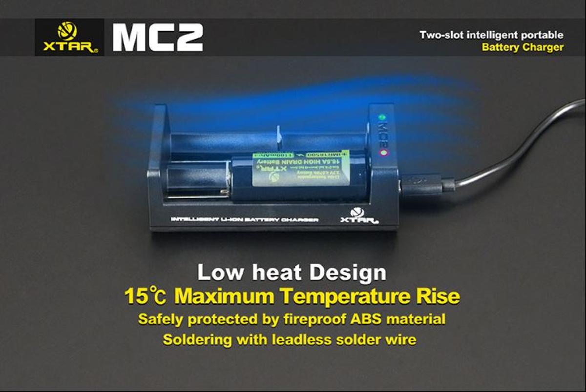 XTAR MC2 Ladegerät, 2-Slot