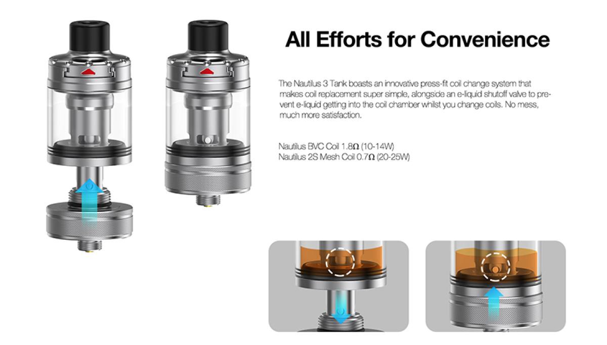 Aspire Nautilus 3 Tank 4ml 24mm (MTL)