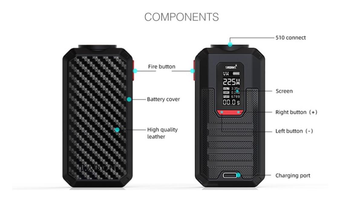 Smoant Ladon Mod. 225W, Akkuträger