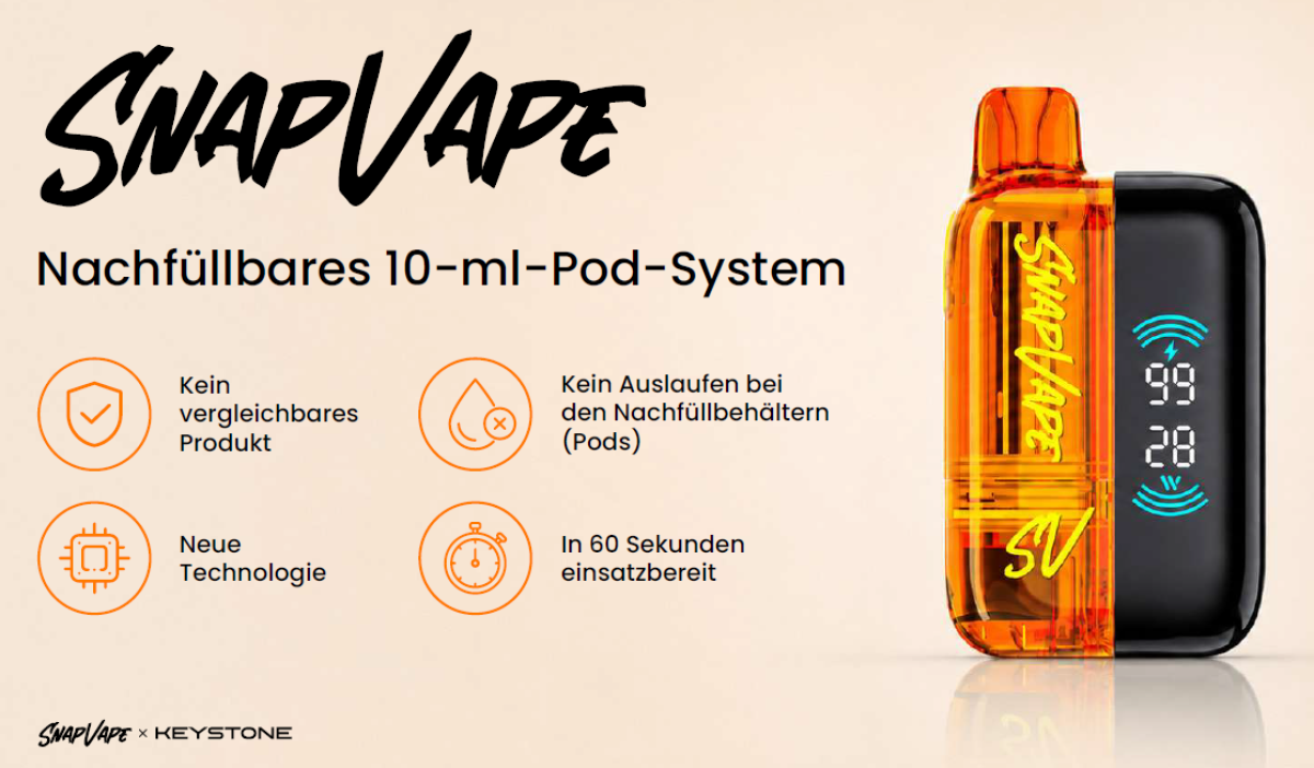 Keystone - SnapVape - Akkuträger 1100mAh 28W mit Pod