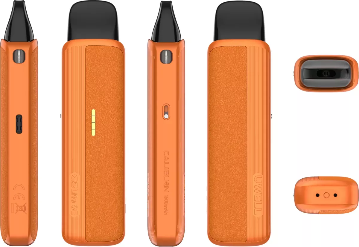 Uwell Caliburn G5 Lite SE Pod Kit 1600mAh Orange Leather Side