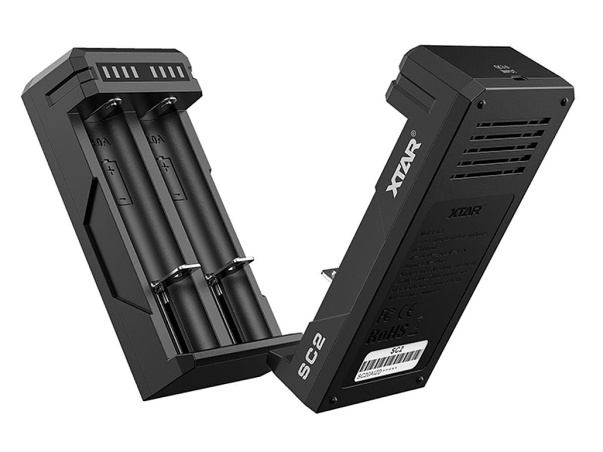 Xtar SC2 Schnelladegerät 2-Slot für Li-Ion-Akkus mit QC 3.0 Eingang