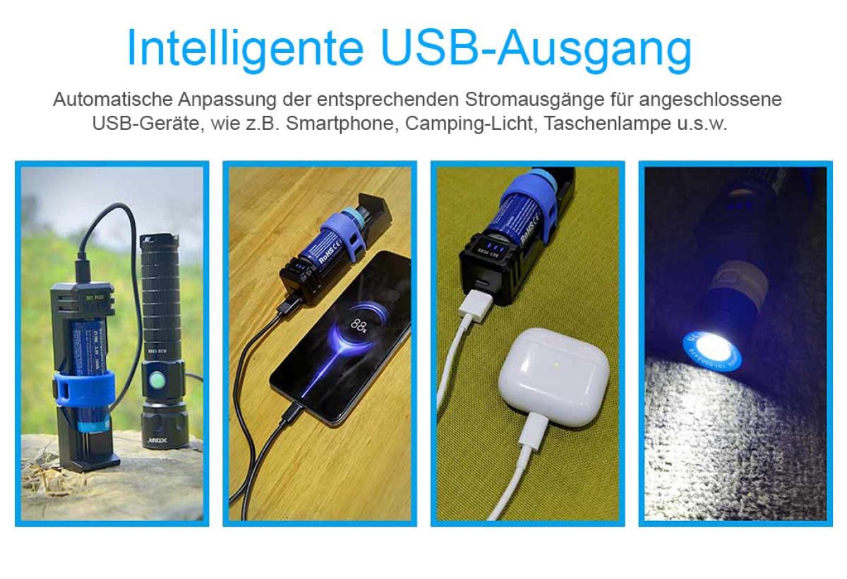 Xtar SC1 Plus Schnelllade-Reise-Ladegerät 1-Slot für Li-Ionen und NiMH Akkus