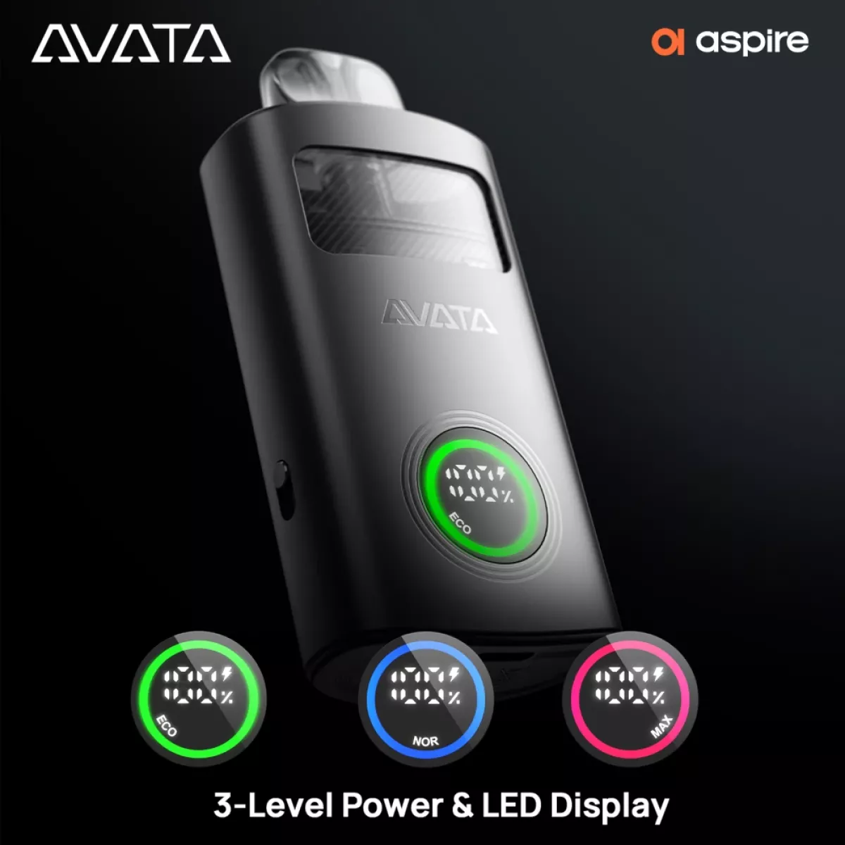 Aspire Avata Pod Kit 1100mAh 15ml Power Modi