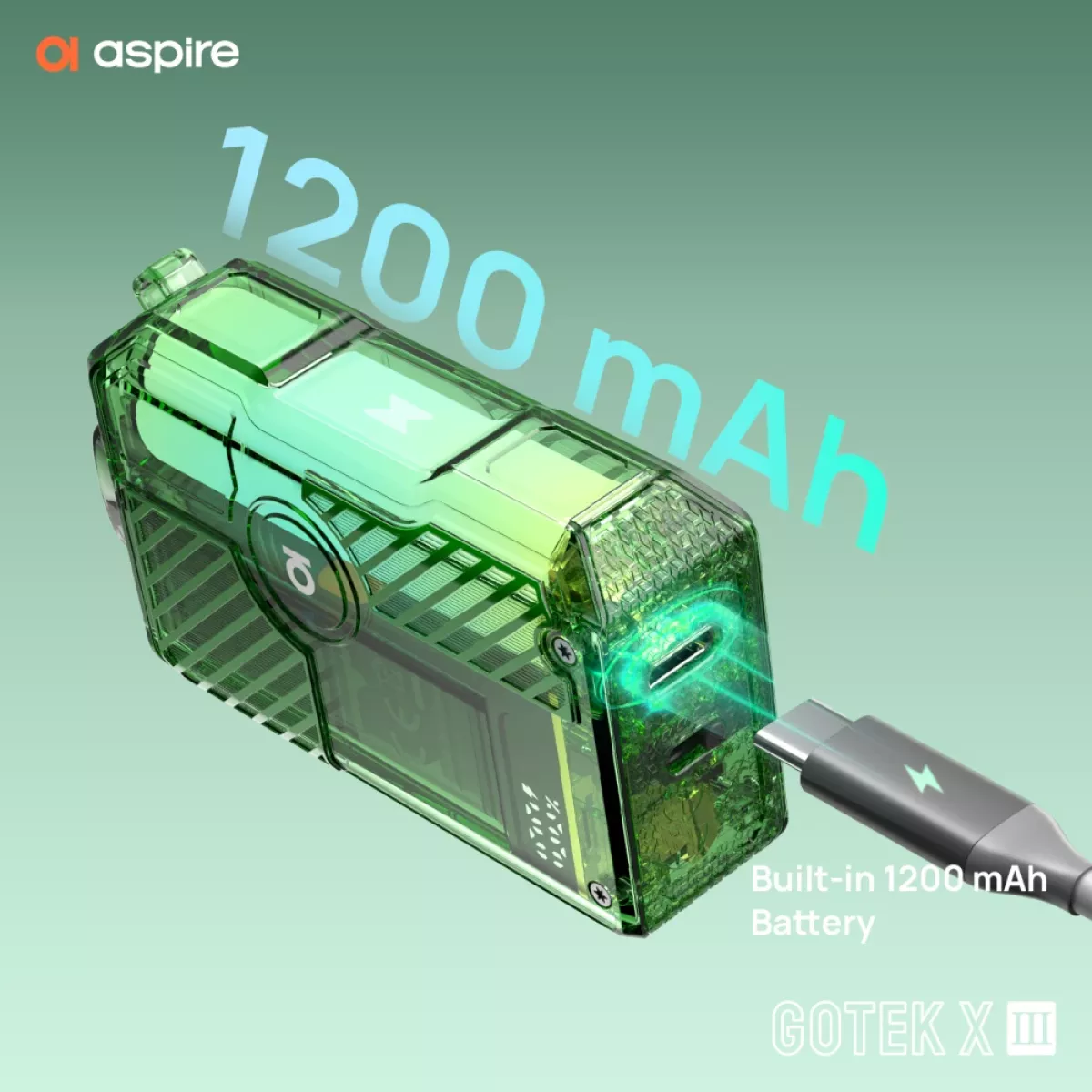 Aspire Gotek X 3 Kit 1200mAh 4.5ml Battery