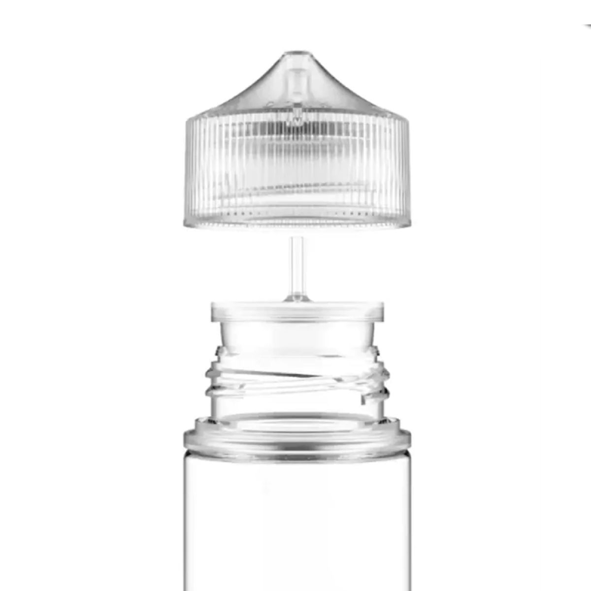 Chubby Gorilla Unicorn Flasche V3 - 120 ml Leerflasche (PET) mit Tröpfler-Spitze