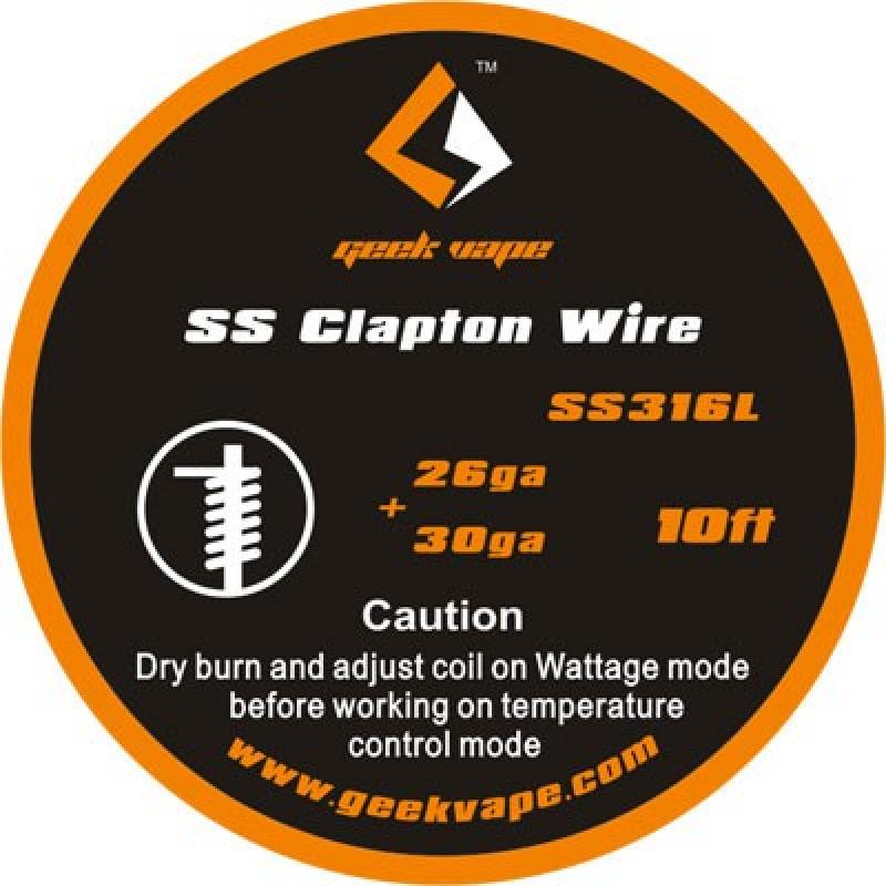 GeekVape Clapton SS316 Wire (0.41mm + 0.28mm) 3m Rolle (ZS09)
