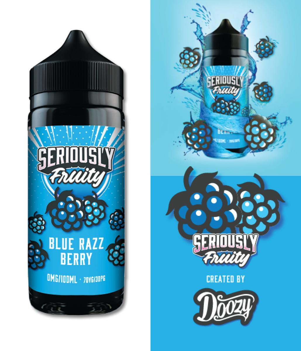 DOOZY VAPE - Seriously Fruity - Blue Razz Berry 120ml Shortfill