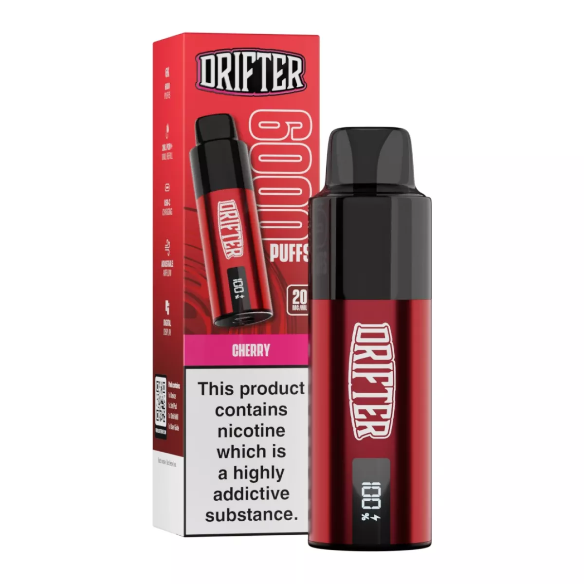 Drifter Bar 6000 Pod Kit V2 - 20mg/ml 12ml Cherry