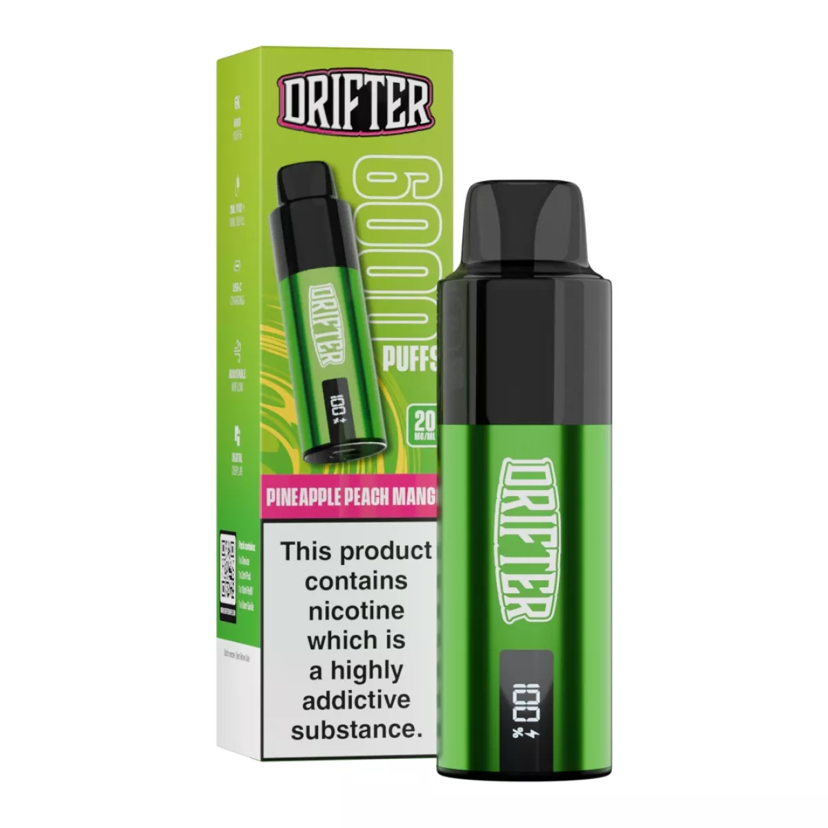 Drifter Bar 6000 Pod Kit V2 - 20mg/ml 12ml Pineapple Peach Mango