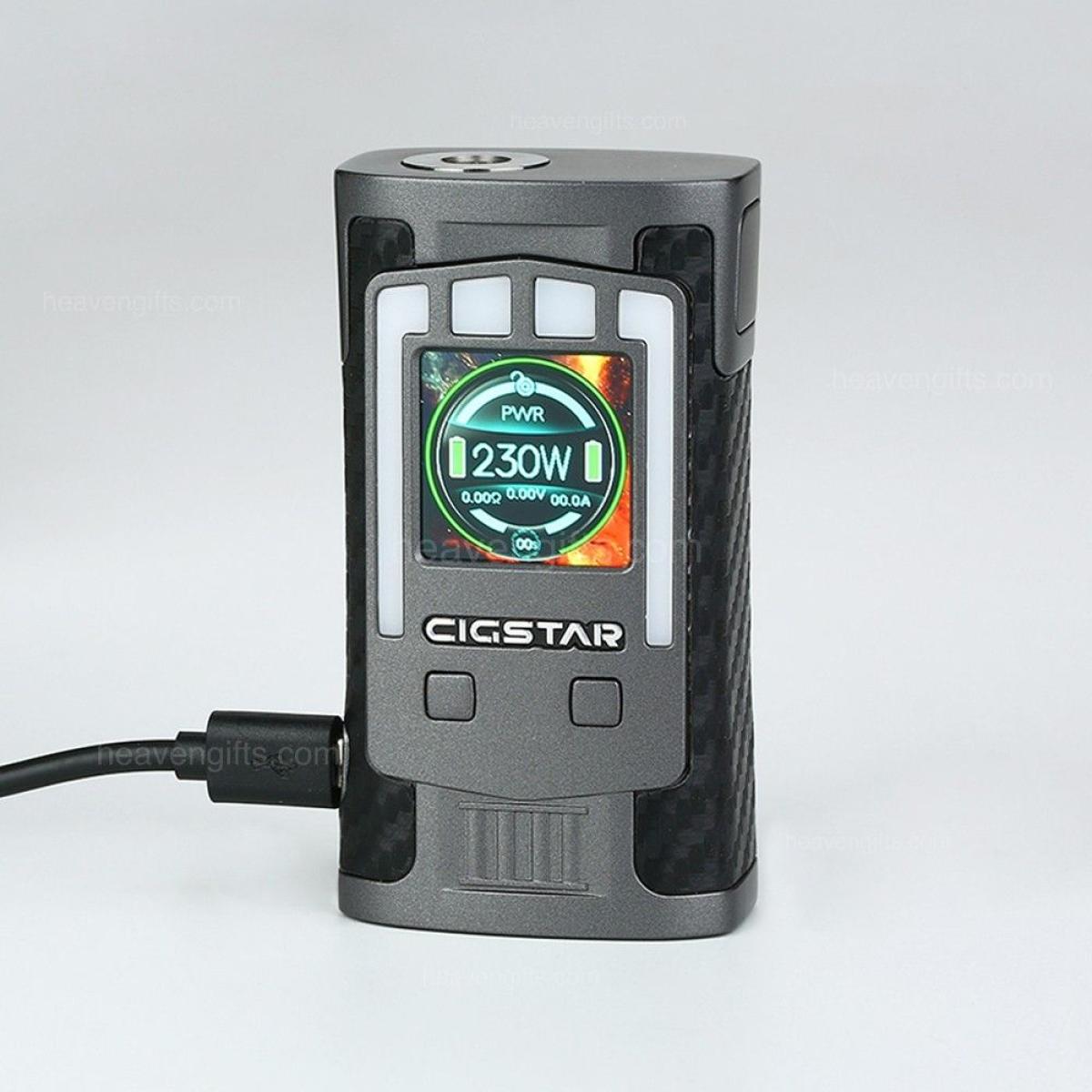 Cigstar Greek Temple Mod WEISS 230W Akkuträger - Aussteller