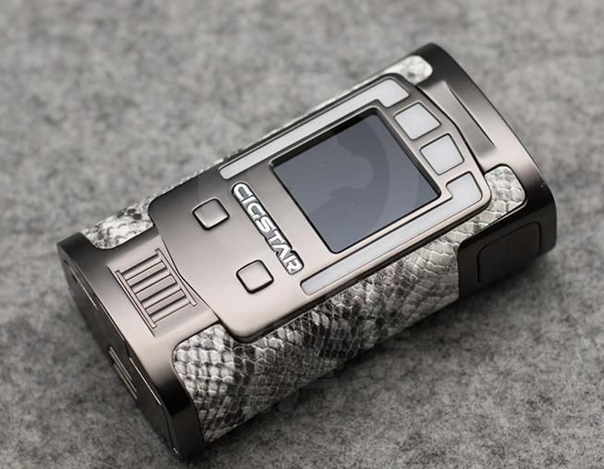 Cigstar Greek Temple Mod WEISS 230W Akkuträger - Aussteller