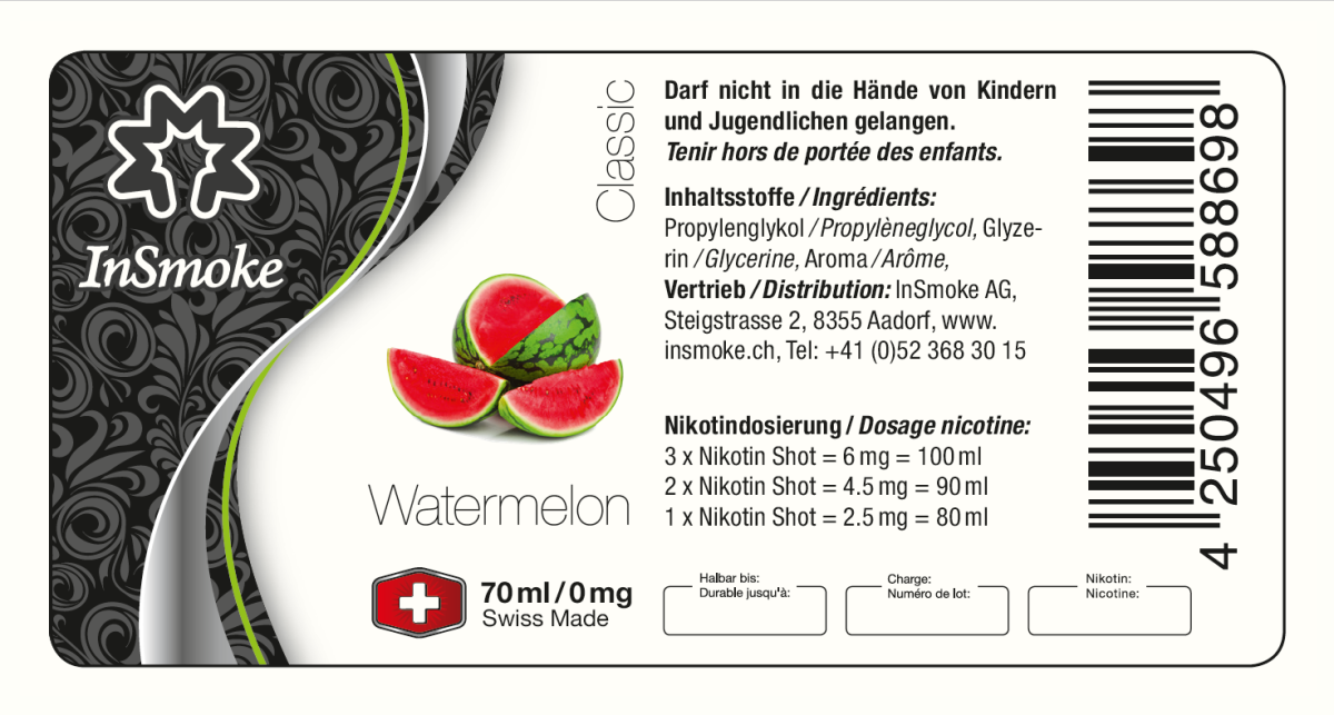 InSmoke, Wassermelone, 70ml