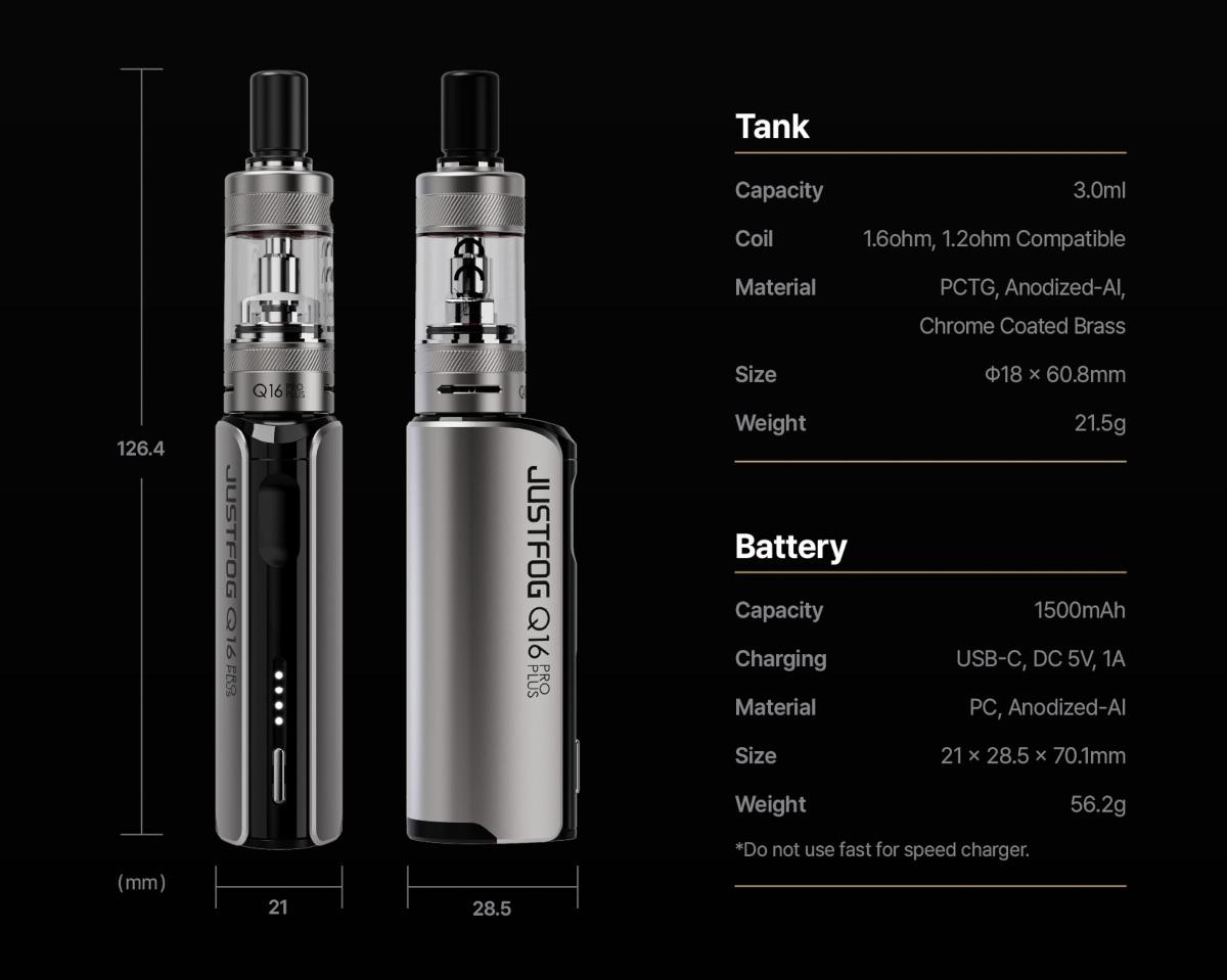 Justfog Q16 PRO Plus Kit 1500mAh 3ml