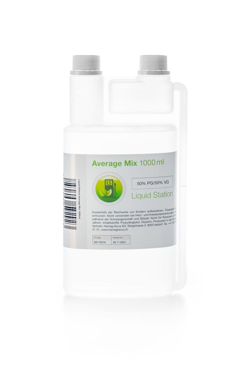 Liquid Station Average Mix 1000 ml Base 50% VG 50% PG 0mg