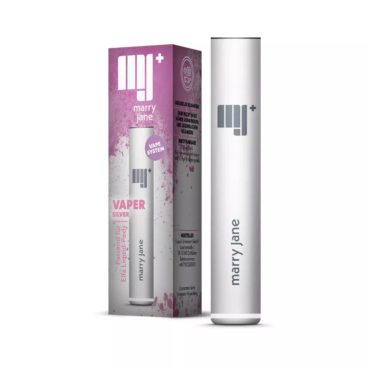 MARRY JANE POD SYSTEM VAPE PEN 500mAh Silver