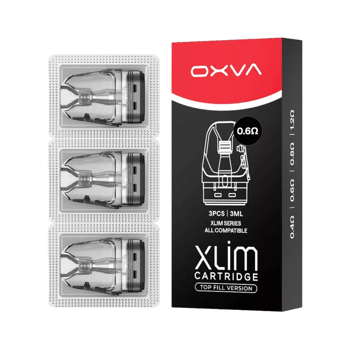 Oxva XLIM Kartuschen Pod Top Fill 3 Stk. 3ml, 0.6 Ohm