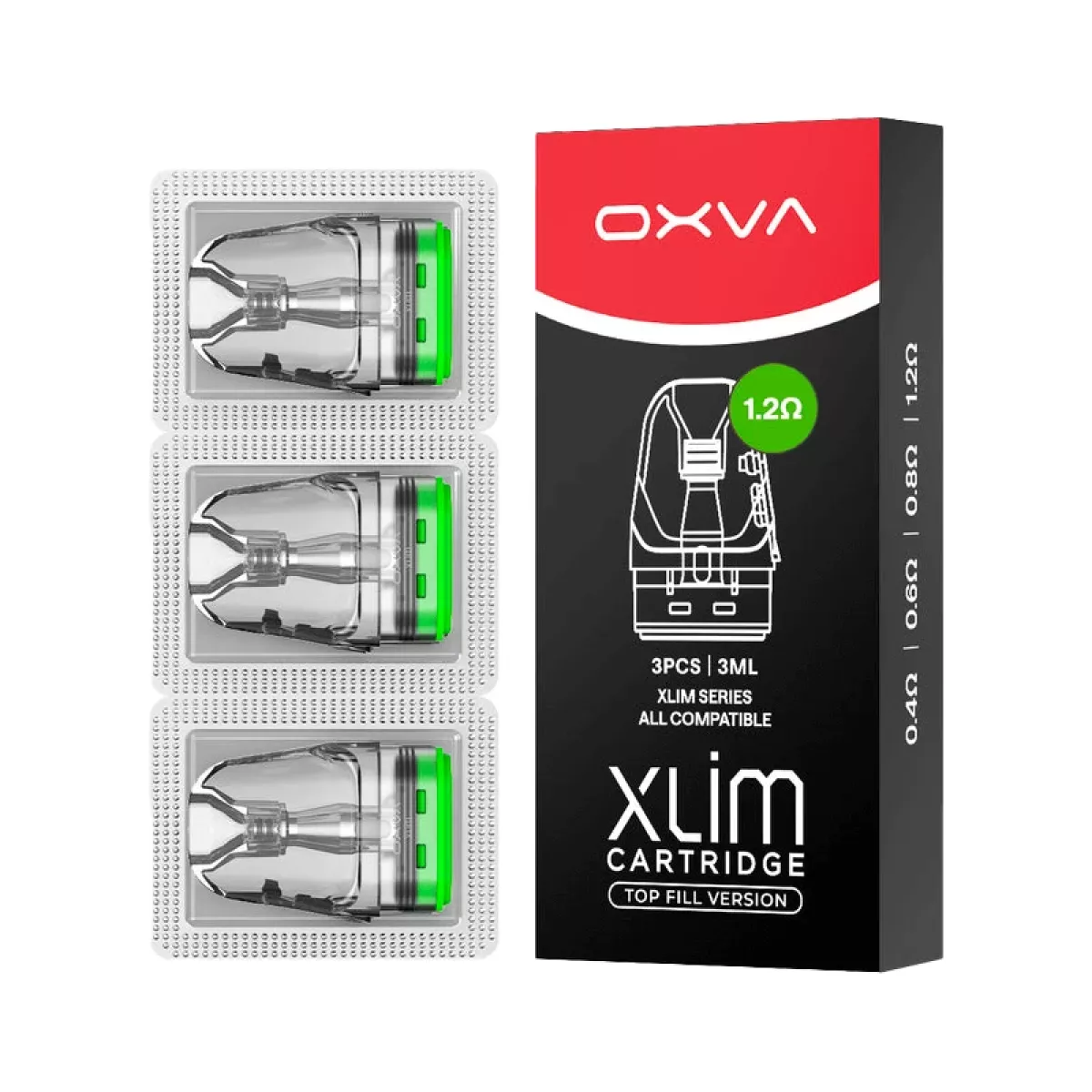 Oxva XLIM Kartuschen Pod Top Fill 3 Stk. 3ml, 1.2 Ohm