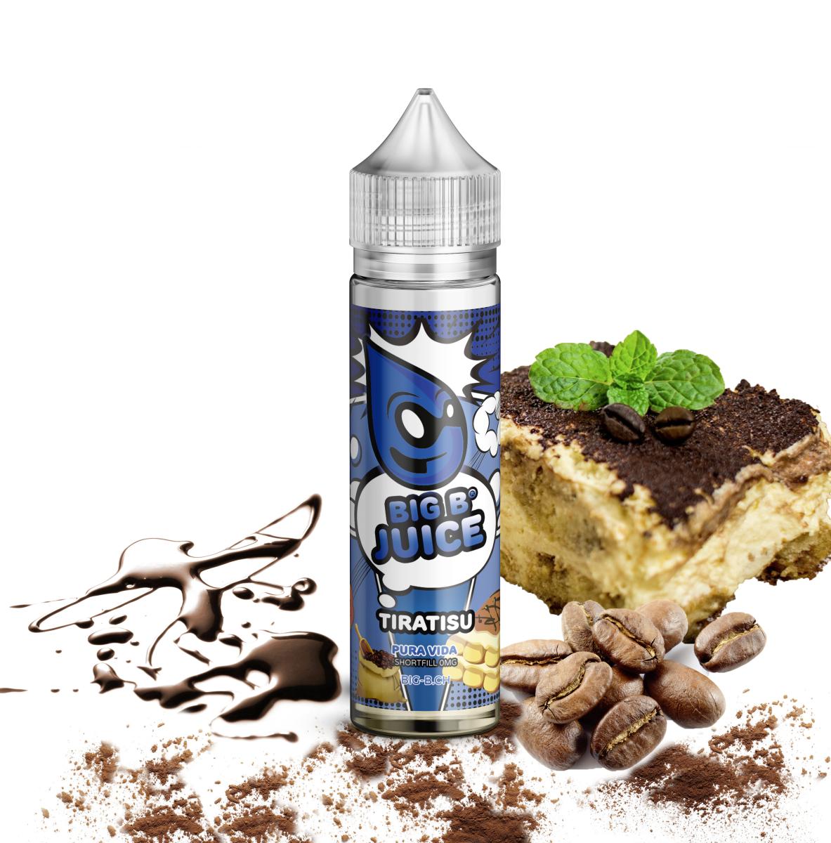 BIG B Juice Pura Vida, Tiratisu (Tiramisu), Shortfill, 50 ml