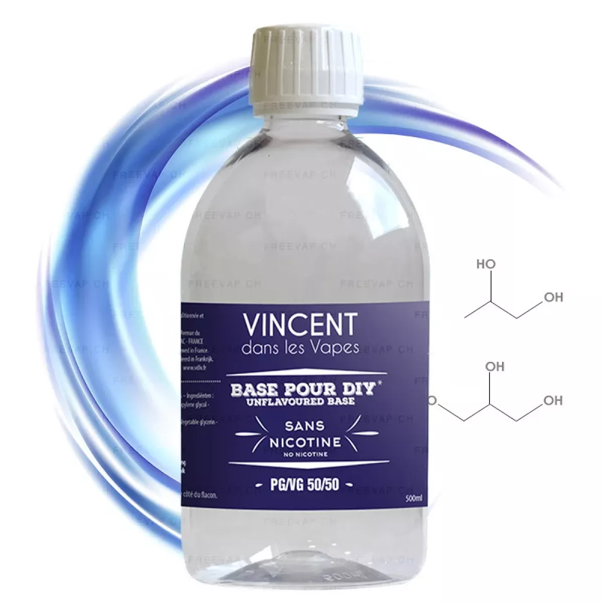 Vincent VDLV Nikotinfreie Base VG/PG 50/50 500 ml