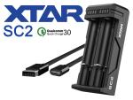 Xtar SC2 Schnelladegerät 2-Slot für Li-Ion-Akkus mit QC 3.0 Eingang